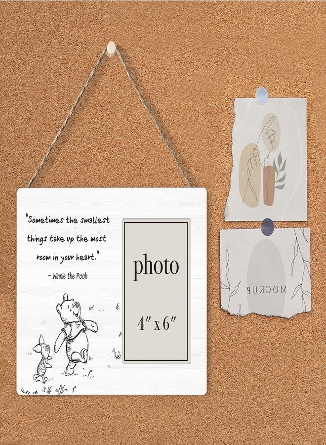 AKFVNSFK Classic Pooh Bear Nursery Picture Frame, Baby Gifts for Nursery, Baby Shower Gifts for New Parents Photo Frame for 4 x 6 Inch Photo - Image 4